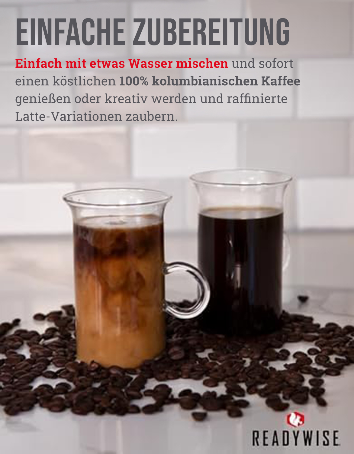 readywise 360 portionen, kaffeeeimer, bis zu 15 jahre haltbar